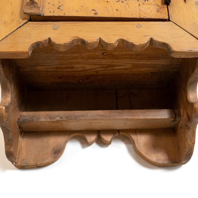 Early 20th Century Hand Carved & Painted Rajasthani Wooden Wall Cabinet For Sale - Image 4 of 9