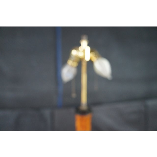 Antique Art Deco Swedish Grace Period Ebonized Burl Wood Floor Lamp 69" For Sale - Image 14 of 17