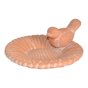 Vintage Ceramic Bird Dish Bath Planter Natural Tan Pottery McCoy Style
