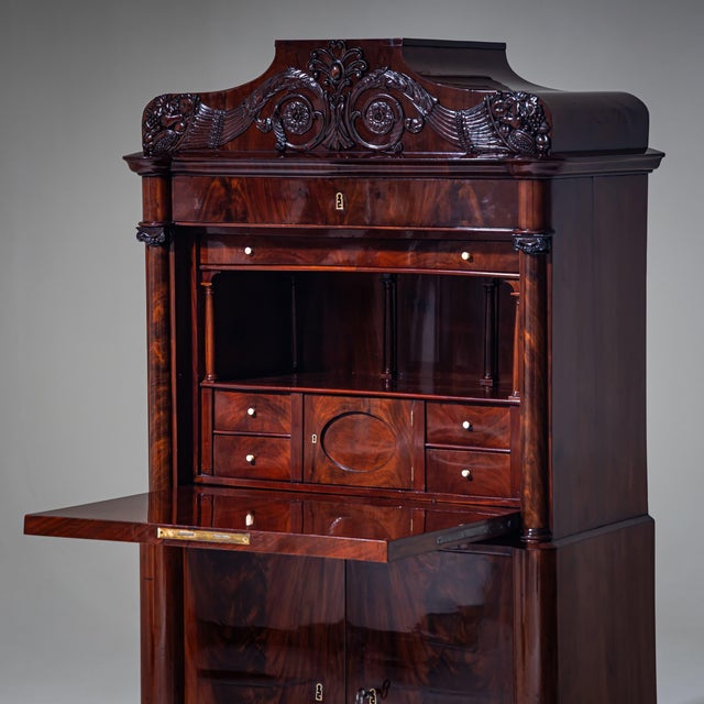 Louis Philippe Secretaire in Mahogany For Sale - Image 13 of 18