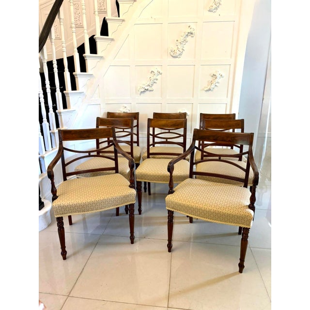 Antique George III Sheraton Dining Chairs, 1780, Set of 8 For Sale - Image 17 of 17