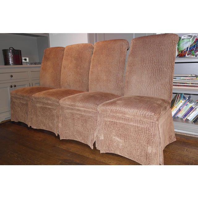 Skirted Parsons Dining Chairs - Set of 4 | Chairish