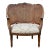 Carved Louis XV Style Caned Barrel Back Wing Chair For Sale