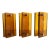 Vintage French Brutalist Amber Glass Push/Pull Door Handles, 1960s For Sale
