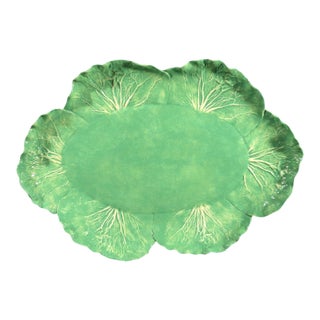 Dodie Thayer Trompe l'Oeil Lettuce Ware Platter For Sale