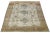This is a beautiful Antique Mahal hand-knotted wool rug with a beige-colored field. The floral motif of this Persian rug...