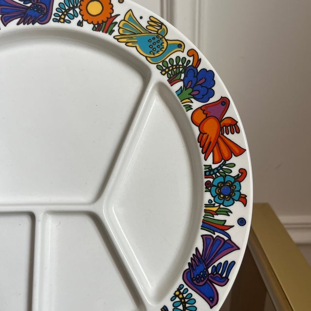 8 pieces available. Divided fondue plate, suitable for fondue bourguignonne, which can also be used as an appetizer plate...