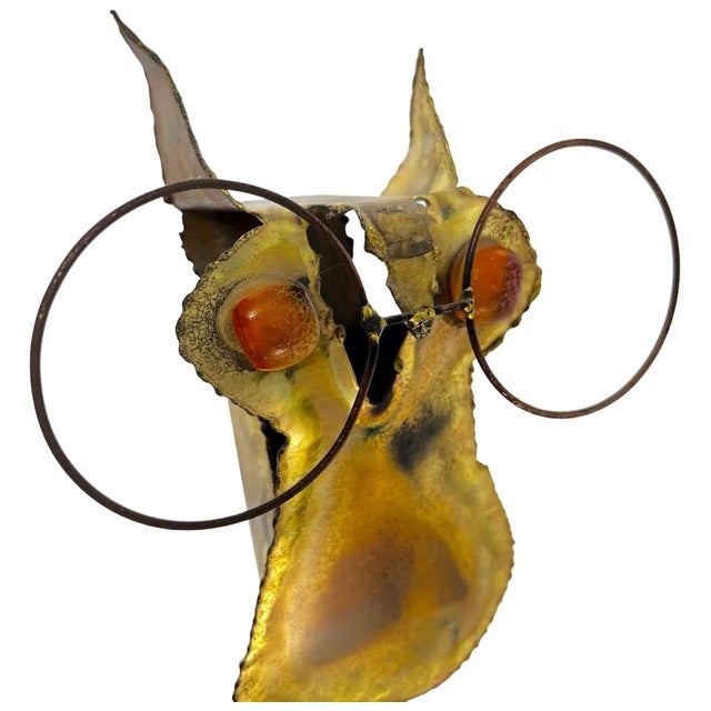 1970s 1970s Brass Owl Sculpture For Sale - Image 5 of 6