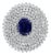 GIA Certified 18.41 Ct Sapphire & 21 Ct Diamond VVS/E-F Color Pin Set 18 KWG For Sale