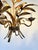 French Gilt Palm Leaf Chandelier, 1950 For Sale - Image 11 of 15