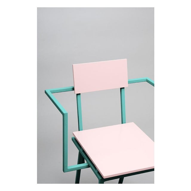 Contemporary Banco Pink Armchair by Clémence Seilles for Stromboli Design For Sale - Image 3 of 7