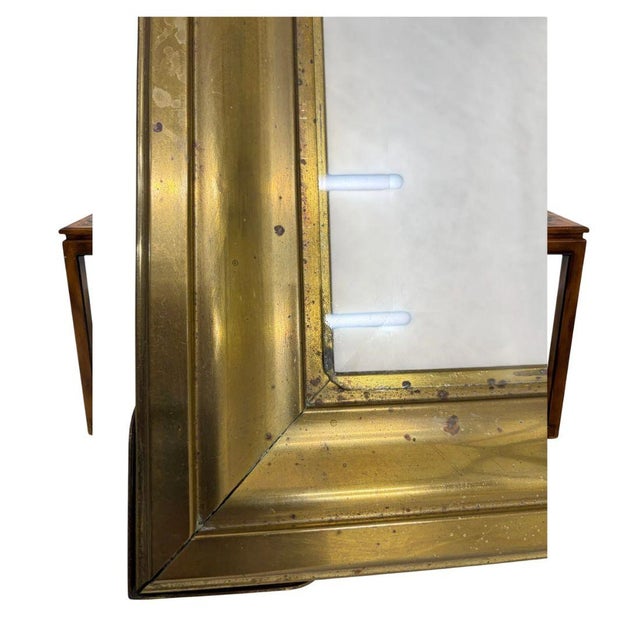 Mastercraft Vintage Mastercraft Style Brass and Glass Square Coffee Table For Sale - Image 4 of 5