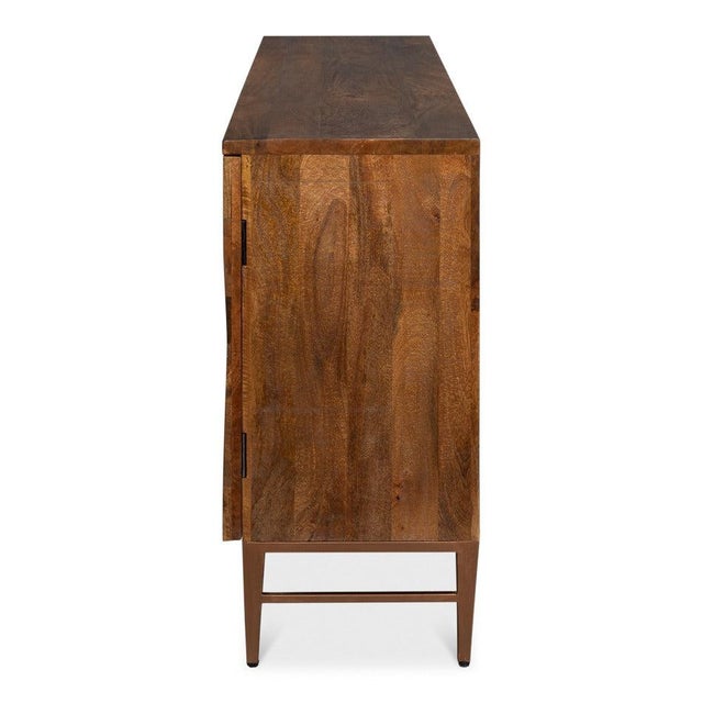 Geometric Parquetry Sideboard in Honey Brown For Sale - Image 11 of 12