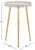 Contemporary Bonn Marble Side Table in Brown Grey / Gold For Sale - Image 3 of 8