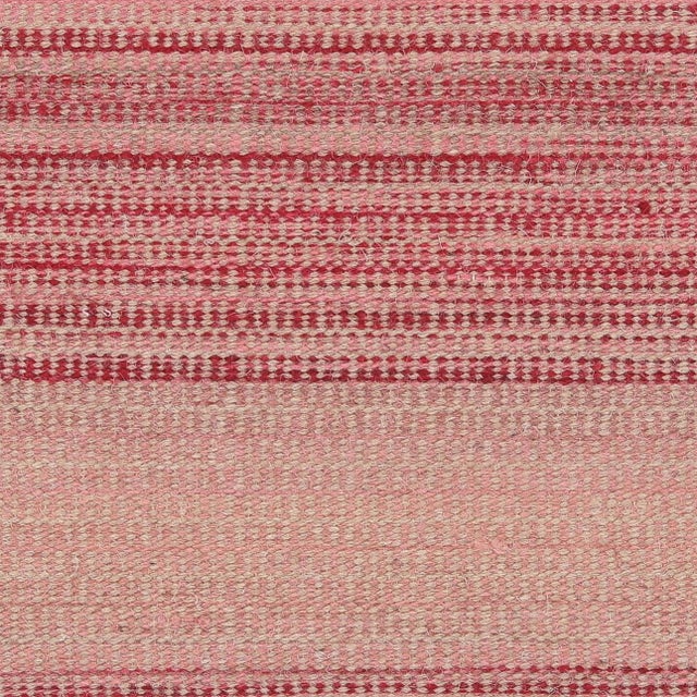 Contemporary Soft Pink Striped Wool Pillow For Sale - Image 3 of 3