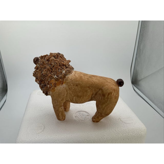 Signed Tom & Judy Touchstone Turkey Mountain Pottery Lion Sculpture – Georgia Folk Art, 8” For Sale - Image 4 of 6