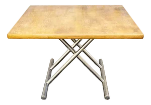 Adjustable Table in Metal and Wood, Italy, 1960s