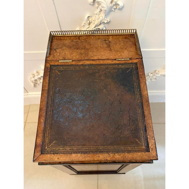 Antique George III Pollard Oak Davenport Desk with Slide and Turn Top, 1780s For Sale - Image 15 of 16