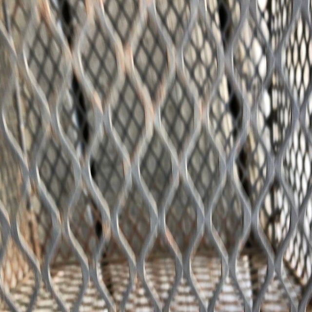 Black Vintage Square Metal Waste Basket, 1930’s - 1940’s For Sale - Image 8 of 10