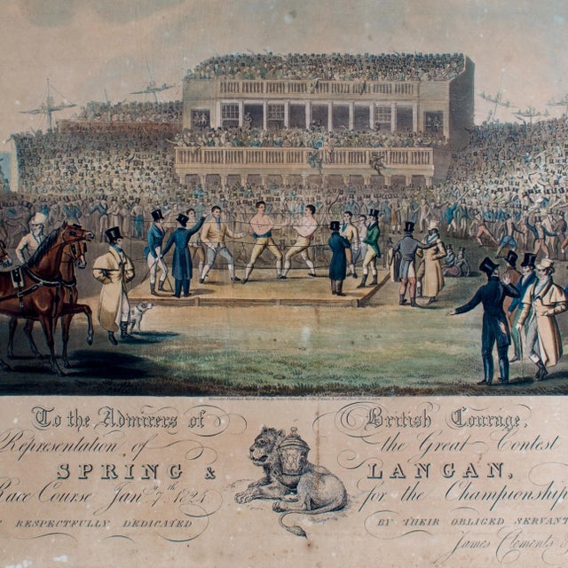 19th Century English Boxing Scene Aquatint Etching Print by Clements & Pitman For Sale - Image 4 of 10