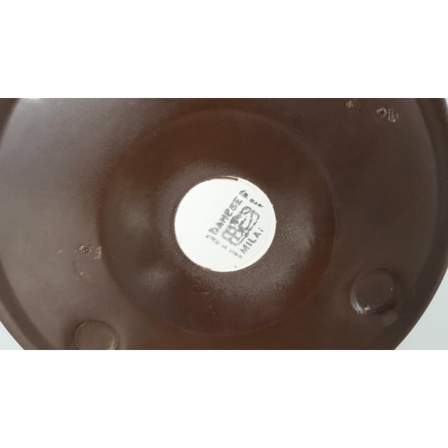 Small Brown Ceramic Barbados Ashtray by Angelo Mangiarotti for Danese, 1964 For Sale - Image 6 of 7