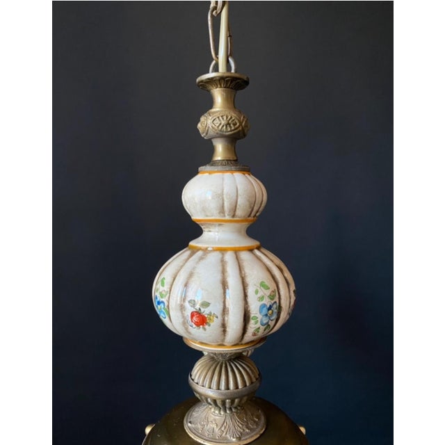 Vintage Ceramic Chandelier, 1960s For Sale - Image 6 of 13