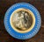 Traditional 19th Century Royal Vienna Style "The Morning Walk" Cobalt and Gold Gilt 10.5" Cabinet Plate For Sale - Image 3 of 8