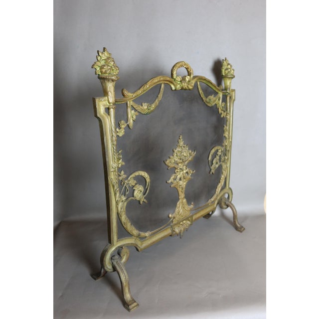 Gilt Bronze Fire Screen, 19th Century For Sale - Image 6 of 9