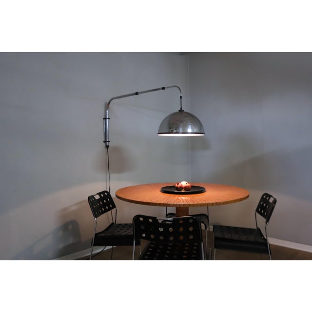 Vintage Extendable Hanging Chrome Wall Lamp, 1970s For Sale - Image 12 of 12
