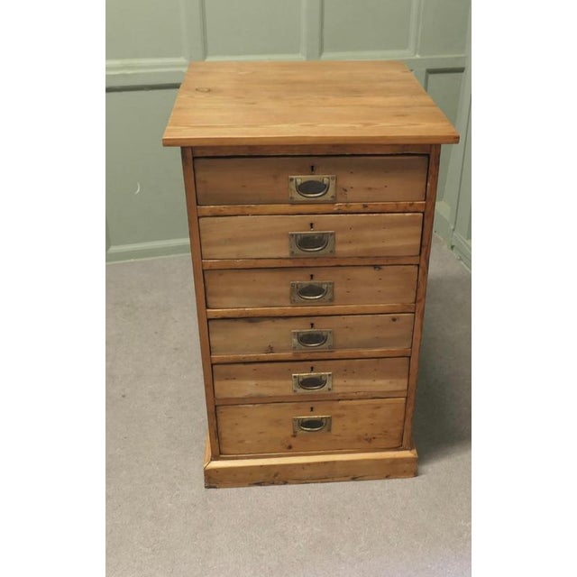 Industrial Shallow Pine Filing Drawers, 1800s For Sale - Image 3 of 8