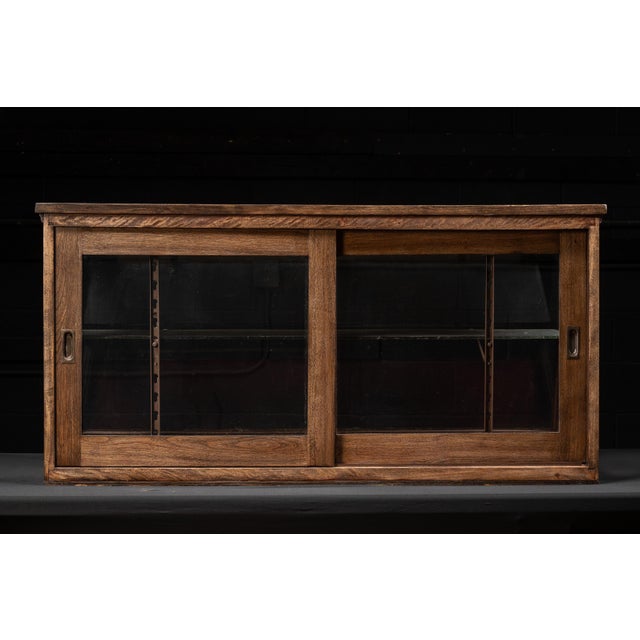Early 20th Century Antique Two-Tier Oak and Glass Display Case For Sale - Image 5 of 15