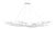 Currey & Company Rainforest Chandelier, White For Sale