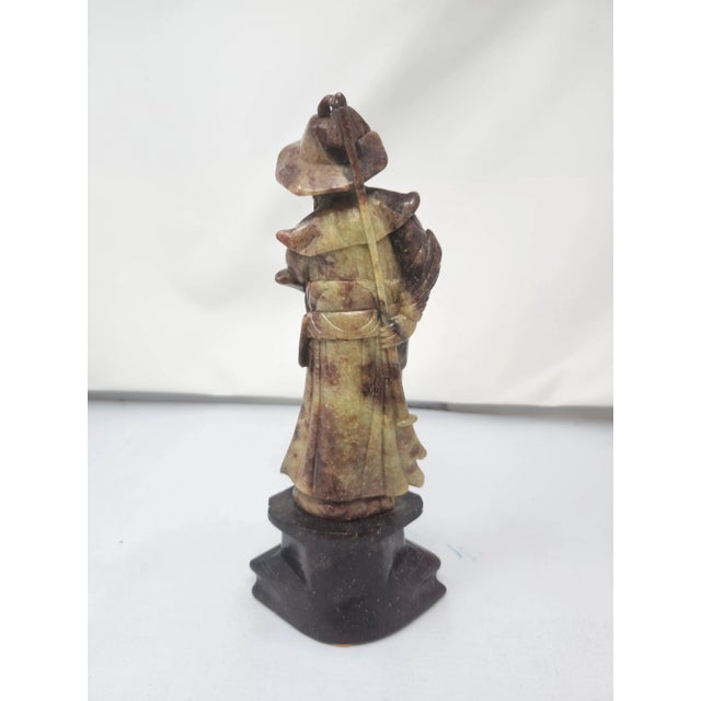 Late 19th Century Chinese Warrior Stone Carving For Sale - Image 4 of 9