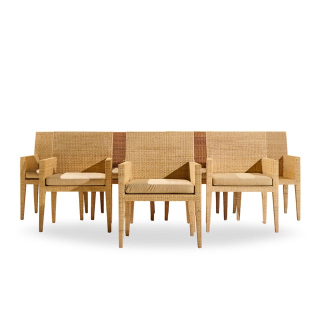 Baker Milling Road Rattan Dining Chairs - Set of 8 Each chair measures: 25 wide x 24 deep x 35.5 inches high, with a seat...