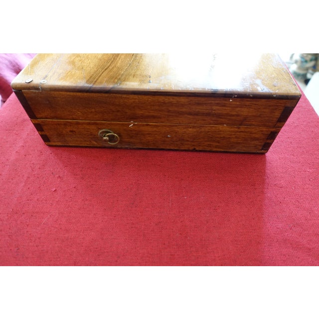 Tan Antique Painter's Case, 1890s For Sale - Image 8 of 9