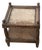 1971 Vintage Thomasville Caned Side Table for Refurbishment Needs Glass For Sale