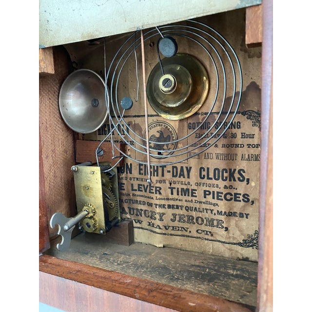Brown Mid 19th Century Chauncey Jerome Gothic Shelf Clock For Sale - Image 8 of 13