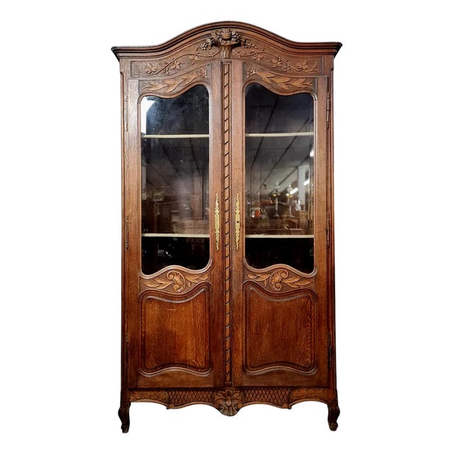 Louis XV Style Provençal Bookcase in Oak, 1890s For Sale