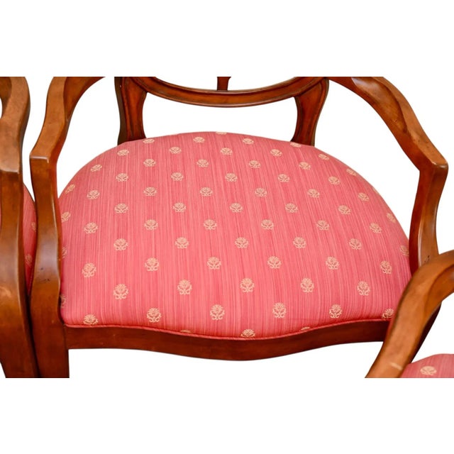 Wood Ethan Allen Spider Back Game Table Chairs - Set of 4 For Sale - Image 7 of 12