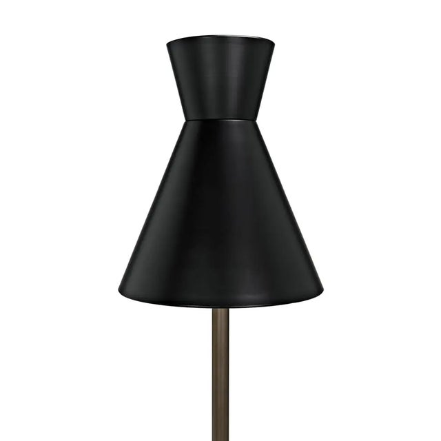 This elegant metal floor lamp has been expertly artisan crafted and finished in matte black. This lamp is a dazzling...