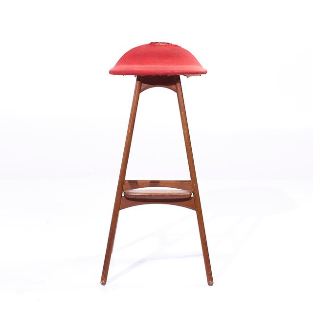 Erik Buch Mid Century Bar Stool - Single This bar stool measures: 15.5 wide x 17.5 deep x 32.75 high, with a seat height...