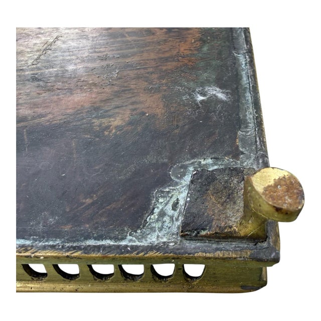 Vintage Brass Gallery Tray / Catchall For Sale In New York - Image 6 of 8
