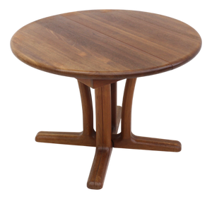 Vintage Danish Round Dining Table in Teak from Dyrlund, 1960s