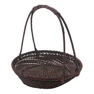 Important Miniature Japanese Bamboo Basket by Hayakawa Shokosai I For Sale