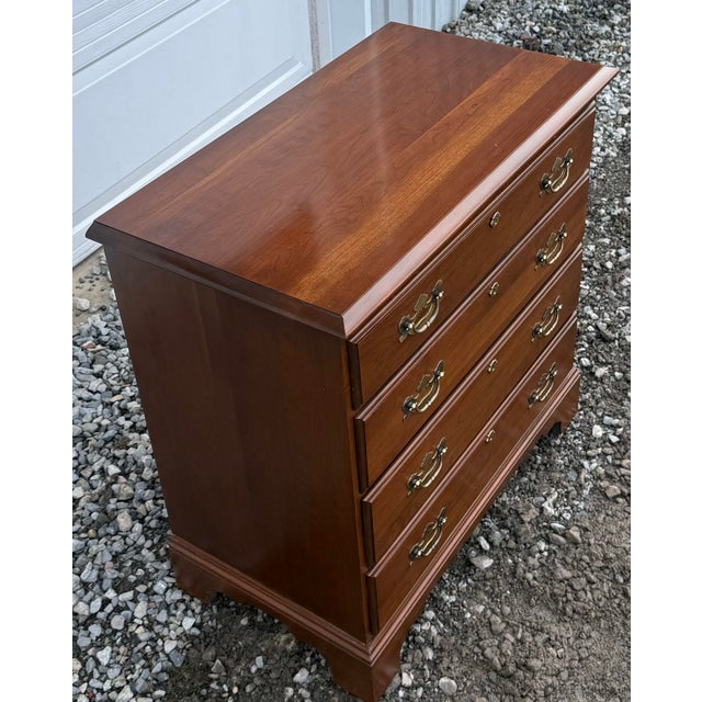 Late 20th Century Solid Cherry Chippendale Bachelors Chest For Sale - Image 4 of 10