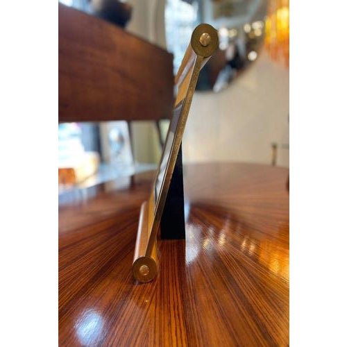 Vintage Wooden Photo Frame with Brass Accents and Sculptural Design, 1970 For Sale - Image 6 of 10