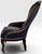 Antique Victorian Walnut Rococo Revival Navy Velvet Parlor Chair For Sale - Image 4 of 12