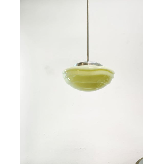 1930s Glass and Metal Pendant, 1930s For Sale - Image 5 of 11