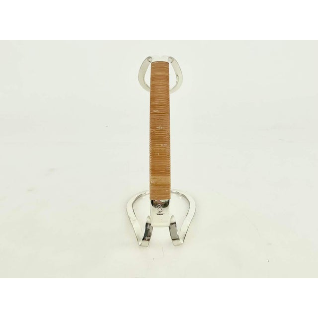 1960s Eisenberg Lozano Sculptural Silver Plated Wine Bottle Holder For Sale In New York - Image 6 of 11