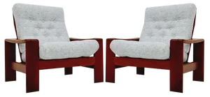 Set of Mid-Century Armchairs in Teak by EMC